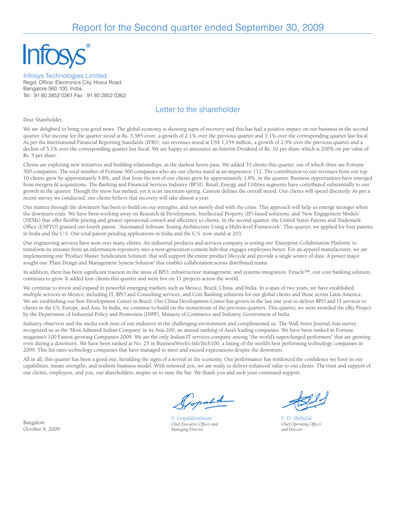 Thumbnail Infosys Quarterly Report 2009-q2