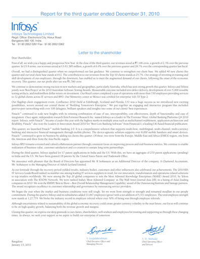 Thumbnail Infosys Quarterly Report 2010-q3