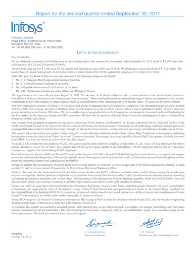 Thumbnail Infosys Quarterly Report 2011-q2