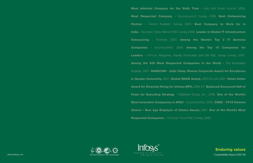 Thumbnail Infosys Sustainability Report 2007-2008