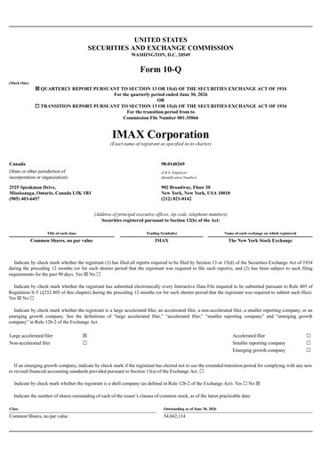 Thumbnail Imax Corp Quarterly Report 2026-q2