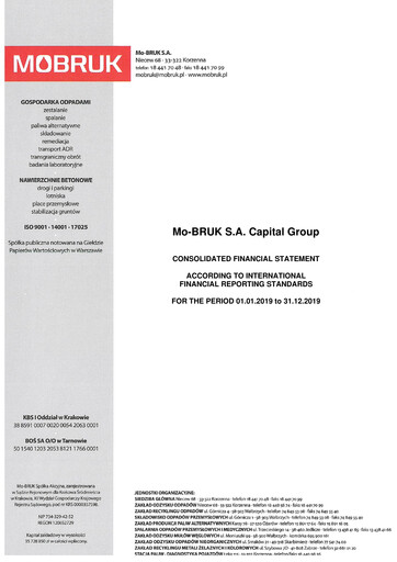 Thumbnail Mo-BRUK S.A. Financial Statement 2019