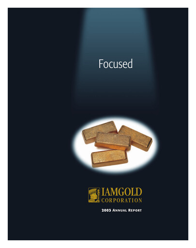 Thumbnail Iamgold
 Annual Report 2003