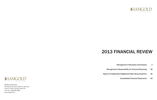 Thumbnail Iamgold
 Financial Statement 2013
