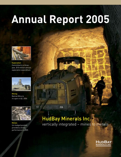 Thumbnail Hudbay Minerals
 Annual Report 2005
