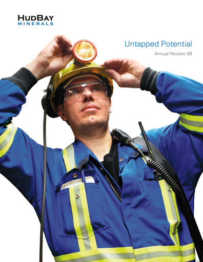 Thumbnail Hudbay Minerals
 Annual Report 2008