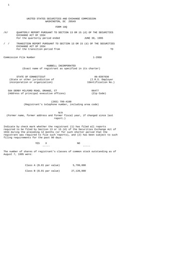 Thumbnail Hubbell Quarterly Report 1995-q2