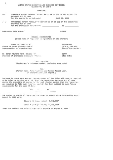 Thumbnail Hubbell Quarterly Report 1996-q2