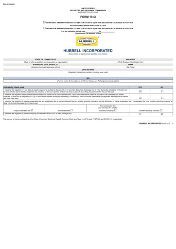 Thumbnail Hubbell Quarterly Report 2015-q2