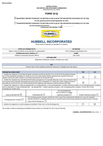 Thumbnail Hubbell Quarterly Report 2017-q3