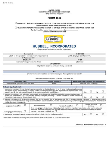 Thumbnail Hubbell Quarterly Report 2022-q3