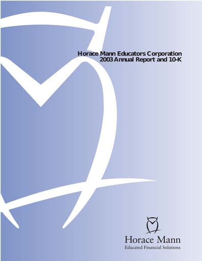 Vorschaubild Horace Mann Educators Jahresbericht 2003