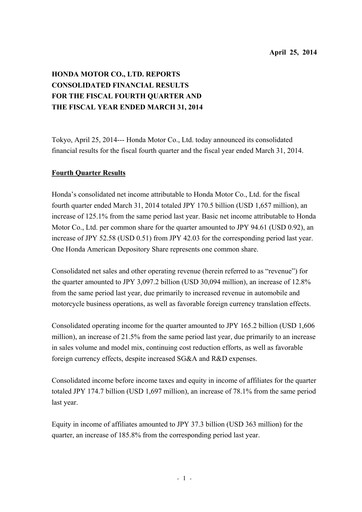 Thumbnail Honda Financial Statement fy2013