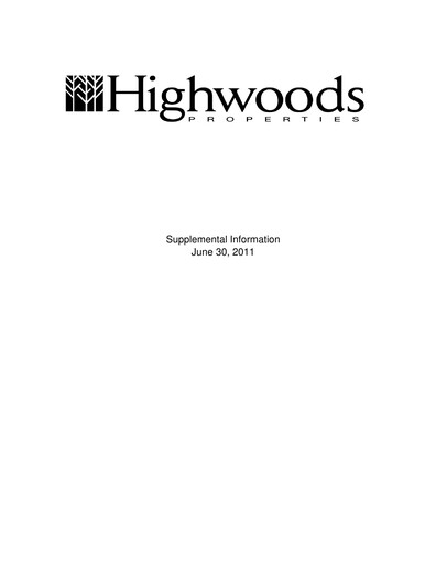 Miniature Highwoods Properties
 Rapport trimestriel 2011-q2