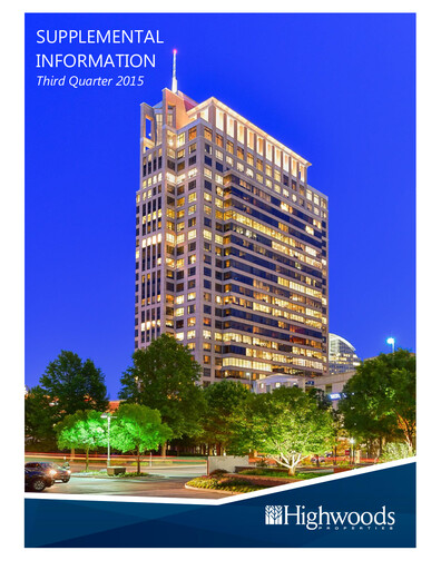 Miniature Highwoods Properties
 Rapport trimestriel 2015-q3
