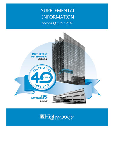 Miniature Highwoods Properties
 Rapport trimestriel 2018-q2