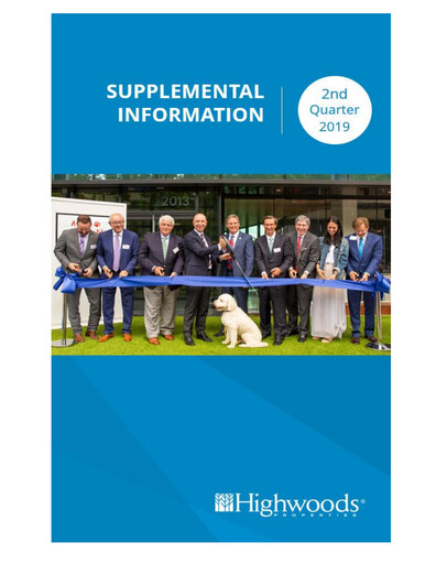 Miniature Highwoods Properties
 Rapport trimestriel 2019-q2