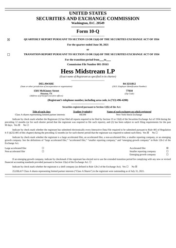 Vorschaubild Hess Midstream Quartalsbericht 2021-q2