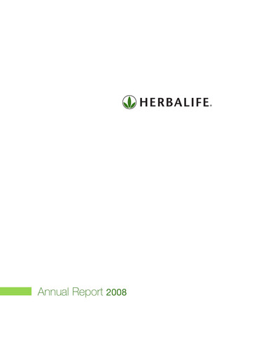Miniature Herbalife Rapport annuel 2008