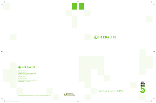 Miniature Herbalife Rapport annuel 2009