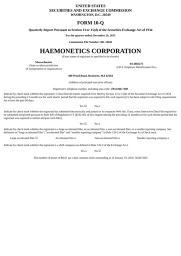 Thumbnail Haemonetics Quarterly Report 2015-2016-q3