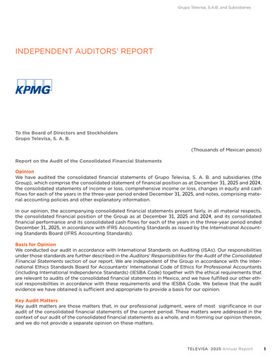 Thumbnail Televisa Financial Statement 2025