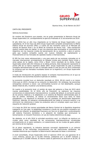 Vorschaubild Grupo Supervielle Jahresbericht 2016