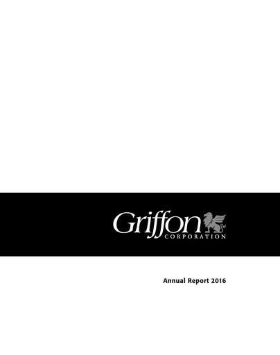 Vorschaubild Griffon Corporation
 Jahresbericht 2016