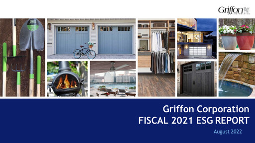 Vorschaubild Griffon Corporation
 ESG-Bericht 2021