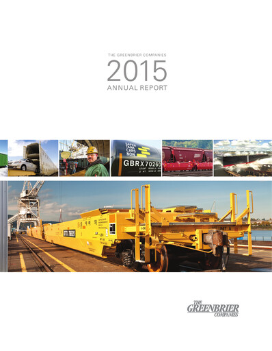 Thumbnail The Greenbrier Companies
 Annual Report 2015