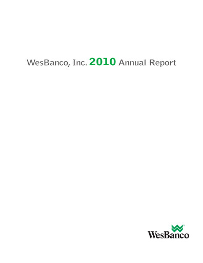 Vorschaubild WesBanco Jahresbericht 2010
