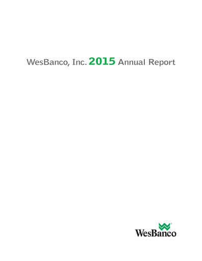 Miniature WesBanco Rapport annuel 2015