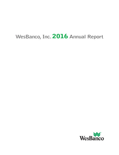 Miniature WesBanco Rapport annuel 2016