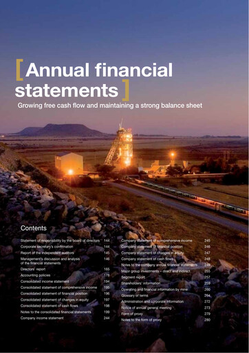 Thumbnail Gold Fields
 Financial Statement 2010