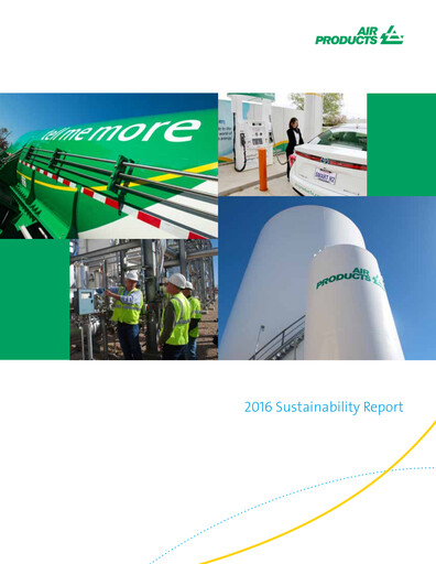 Thumbnail Air Products and Chemicals Sustainability Report 2016