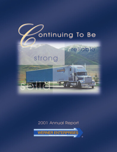 Miniature Werner Enterprises
 Rapport annuel 2001