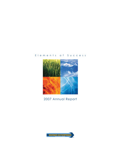 Miniature Werner Enterprises
 Rapport annuel 2007