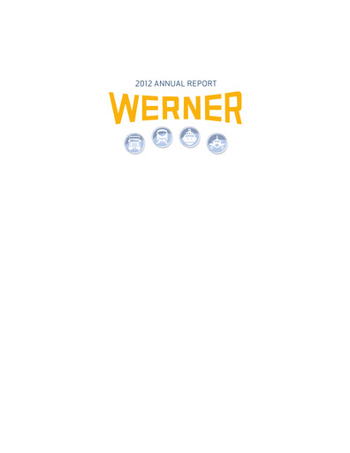 Miniature Werner Enterprises
 Rapport annuel 2012