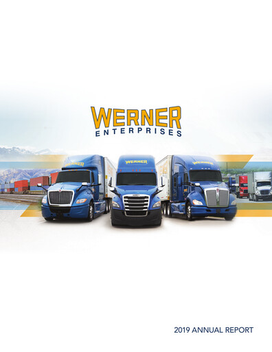 Miniature Werner Enterprises
 Rapport annuel 2019