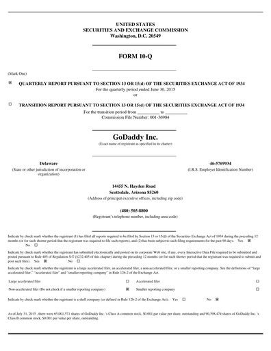 Thumbnail GoDaddy Quarterly Report 2015-q2