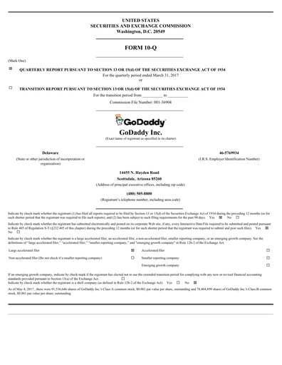 Thumbnail GoDaddy Quarterly Report 2017-q1
