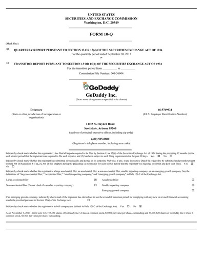 Thumbnail GoDaddy Quarterly Report 2017-q3