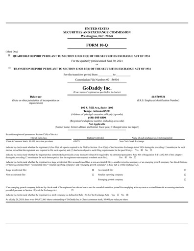 Thumbnail GoDaddy Quarterly Report 2024-q2