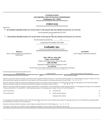 Thumbnail GoDaddy Quarterly Report 2025-q2