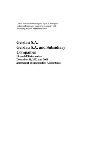 Thumbnail Gerdau Financial Statement 2002