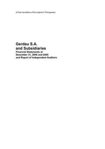 Thumbnail Gerdau Financial Statement 2006