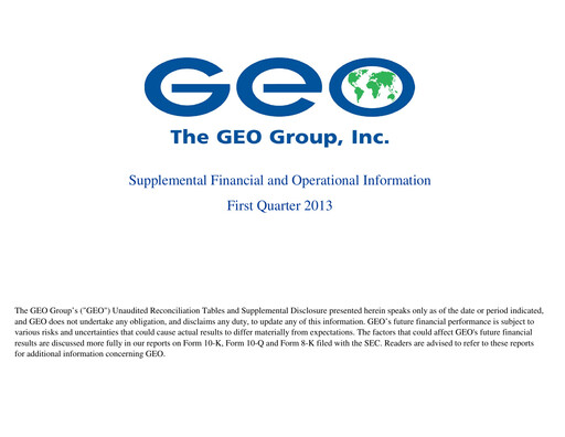 Thumbnail Geo Group Quarterly Report 2013-q1