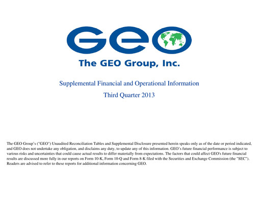 Thumbnail Geo Group Quarterly Report 2013-q3