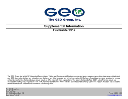 Thumbnail Geo Group Quarterly Report 2015-q1