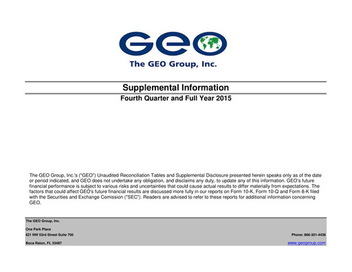 Thumbnail Geo Group Quarterly Report 2015-q4